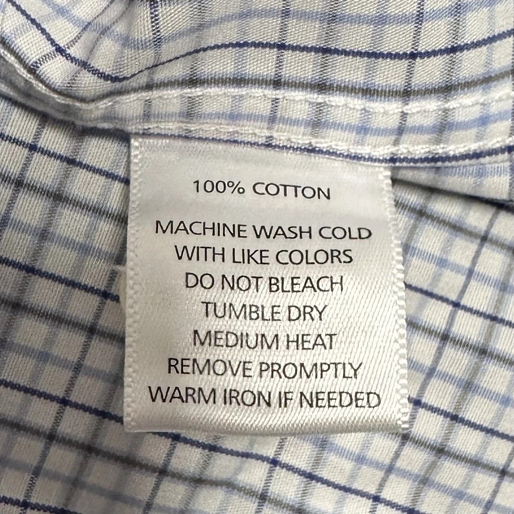 UNTUCKit Shirt Men 3XL Casarena Blue Check Long Sleeve Pocket Button Down Cotton - Picture 9 of 9